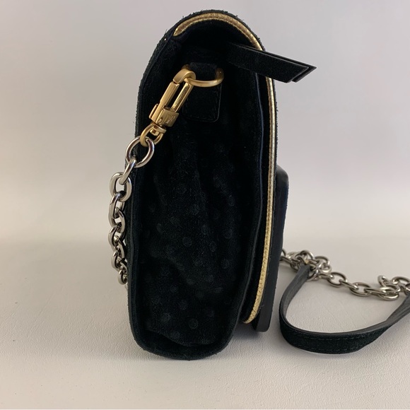 Diane Von Furstenberg Black Suede Handbag - Picture 4 of 6